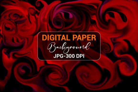 Abstract Black Red Marble Texture Paper