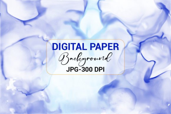 Blue Alcohol Ink Digital Texture Paper