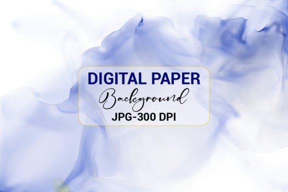 Elevating Digital Design with Blue Dramy Alcohol Ink Aesthetics