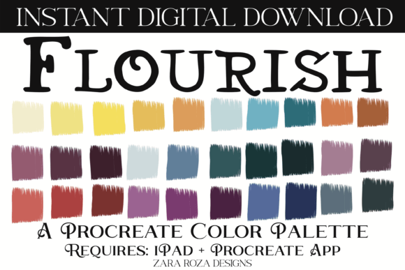 Flourish Procreate Color Palette Guide