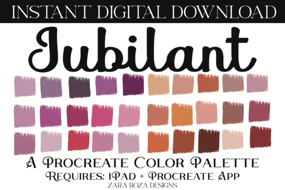 Jubilant Procreate Color Palette: A Retro-Boho Toolkit for Digital Artists