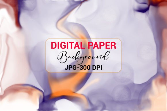 Luxury Blue and Gold Ink Digital Paper