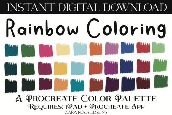 Rainbow Coloring Procreate Color Palette: A Versatile Digital Tool for Modern Illustrators