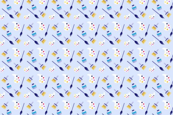 Seamless Artist Backdrop Pattern Vector
